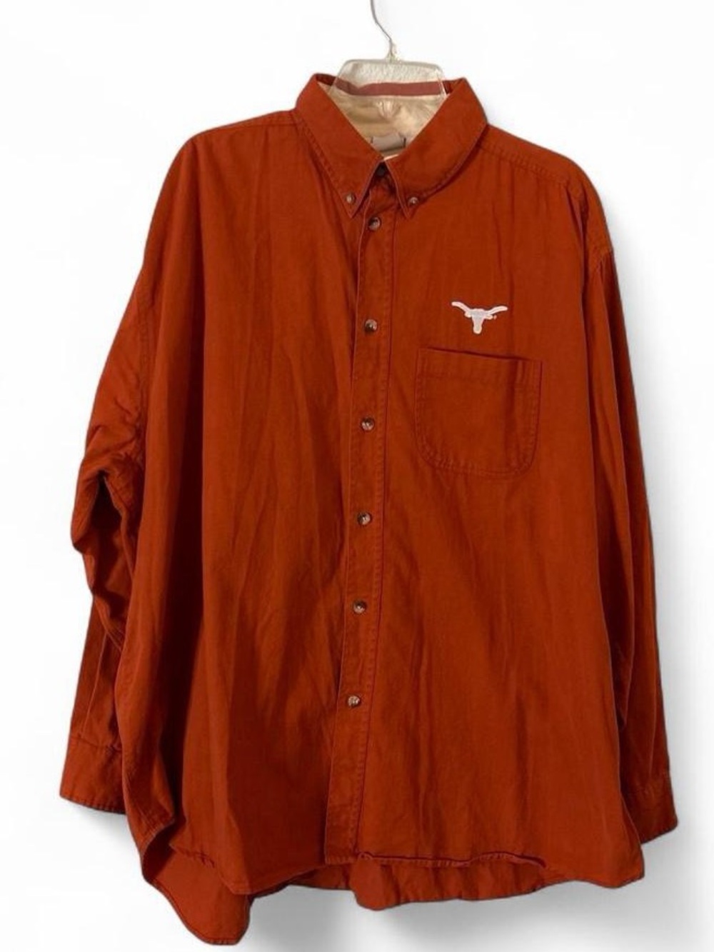 Texas Longhorns burnt orange cotton button up shirt